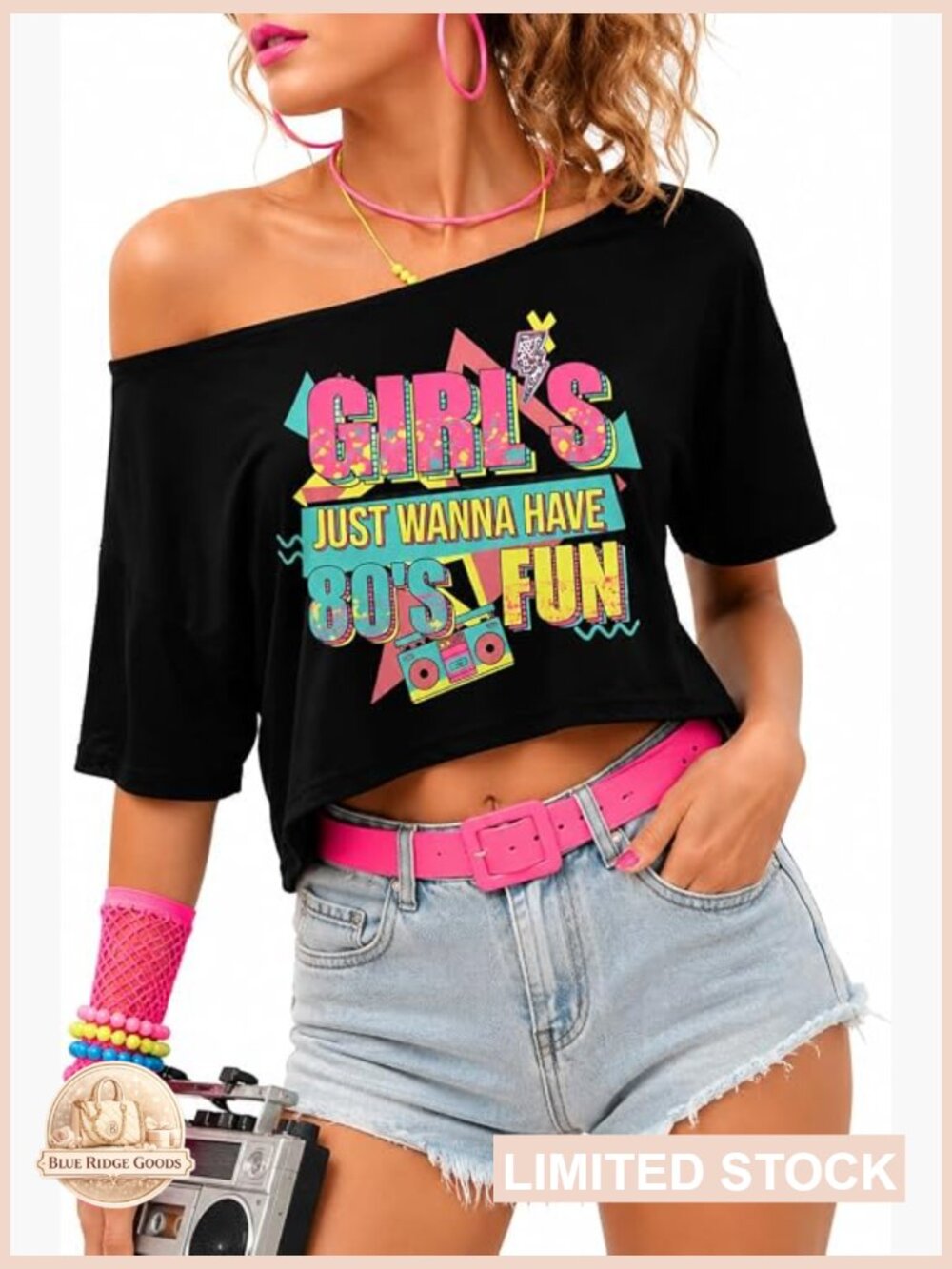 Off Shoulder Crop Top Y2K Style Graphic Tee Fun Summer Streetwear